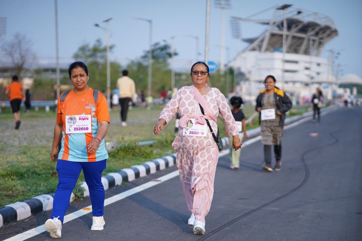 Senior participant smiling